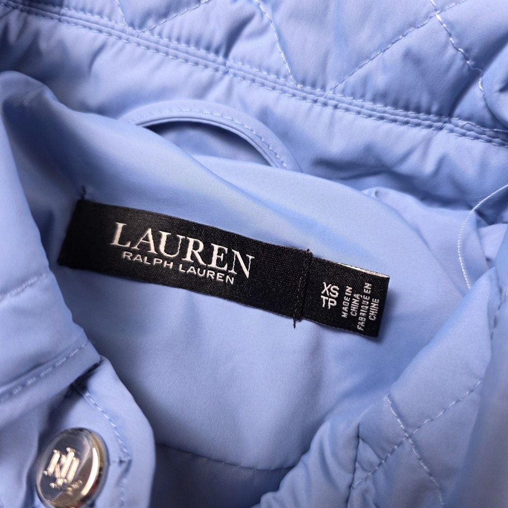 Lauren Ralph Lauren Diamond Quilted Puffer Jacket Womens XS Light Blue - Picture 3 of 10